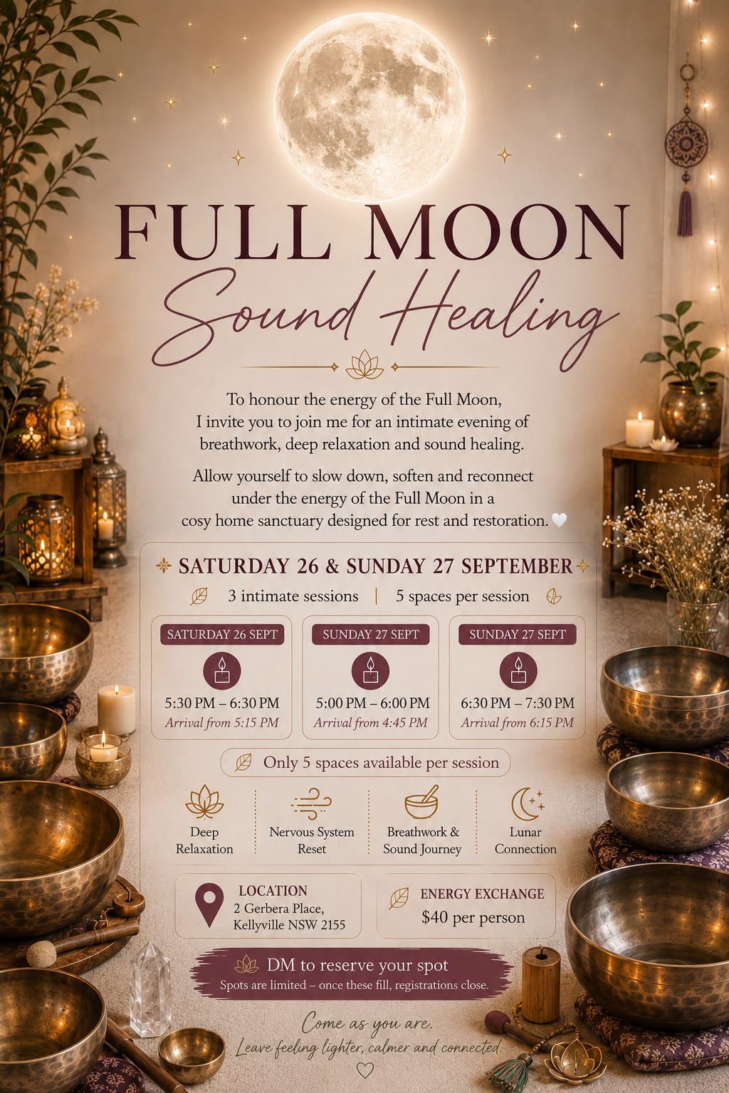 Full Moon Sound Healing September 2026